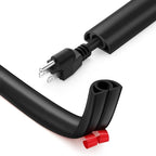 5ft Cord Cover Floor for Extension Cords, Floor Cable Cover, Self-adhesive Wire Cover to Protect Cables & Prevent Tripping, PVC Cord Hider Floor Cord Protector, Internal Channel Diameter: 0.39", Black