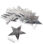 Silver Star Garland Banner Decorations - 156 Feet Bright Silver Paper Garland Hanging Decorations, Glitter Star Bunting Banner for Wedding, Birthday, Holiday, Christmas Party