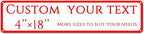 Custom Sign, Custom Indoor/Outdoor Decorative Sign，Aluminum Weatherproof Metal Sign Multiple Sizes,custom wedding sign，Reflective， Customize for Office, Business, Workplace, Home, Delivery Signs(4*18 Inch)