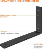 Heavy Duty Shelf Brackets 6 Inch (6 Pack), Rustic L Floating Shelf Brackets, Wall Shelf Bracket for DIY Decorative with Mounting Hardware