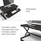 Union & Scale Staples Flexfit 35-inch Adjustable Desk Riser, Black, 2/Pack (UN50710-CCVS)