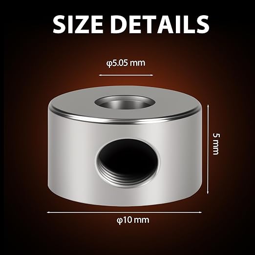 12pcs Set Screw Collars 5.05mm Bore Shaft Collars Screw Style, 10mm OD, 5mm Width, Landing Gear Collar Wheel Stopper for Automotive and Industrial Use