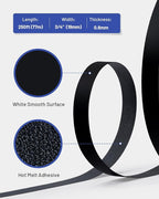 Melamine Edge Banding Black 3/4 inch x 250 ft Veneer Edging Easy Application Iron on Edge Banding Tape for Cabinet Plywood Repairs Furniture Restoration