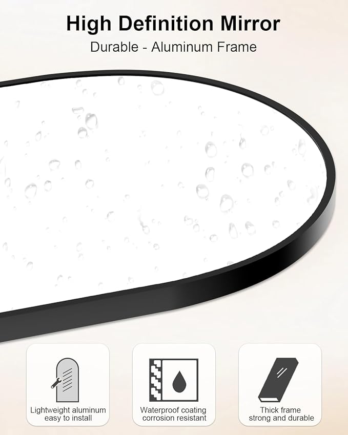 71"x32"Floor Mirror Full Length,Arched Full Length Mirror with Stand,Full Body Mirror,Hanging or Large Leaning for Bedroom Living Room Black