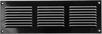 Repa Market 12x4 Inch Air Vent Cover/Black Galvanized Steel Louvered Grill Cover with Mesh Screen/Wall or Ceiling Vent/Durable Flush Mount HVAC Register for Indoor and Outdoor Ventilation