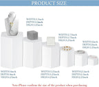 Jetec Hexagonal Jewelry Display Risers Hexagonal Market Display Risers Stands Acrylic Showcase Acrylic Stand for Jewelry Model Figures Decoration, 6 Sizes(White,6 Pieces)