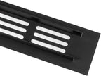Vent Systems 11.81 x 1.57 (Outer Size) Air Supply Ventilation Grille - Pack of 2 - Brown Aluminum Rectangle Intake/Exhaust Door Vent Deflector - HVAC for Home Improvement Floor, Wall Duct Cover