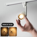 mirrea 5-Color Zoomable LED Track Lighting Heads H-Type Dimmable, 13.5W White Ceiling Fixtures for Kitchen, Modern Accent Light, 2700-5000K Adjustable, Beam Angle 24°-60°, CRI90+, Pack of 12