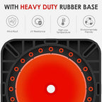 Fluorescent Orange PVC Traffic Cones, Heavy-Duty Black Base Garage Parking Lot Cones Structurally Stable Weatherproof Road Construction Safety Cones (8, Orange, 28" Large)