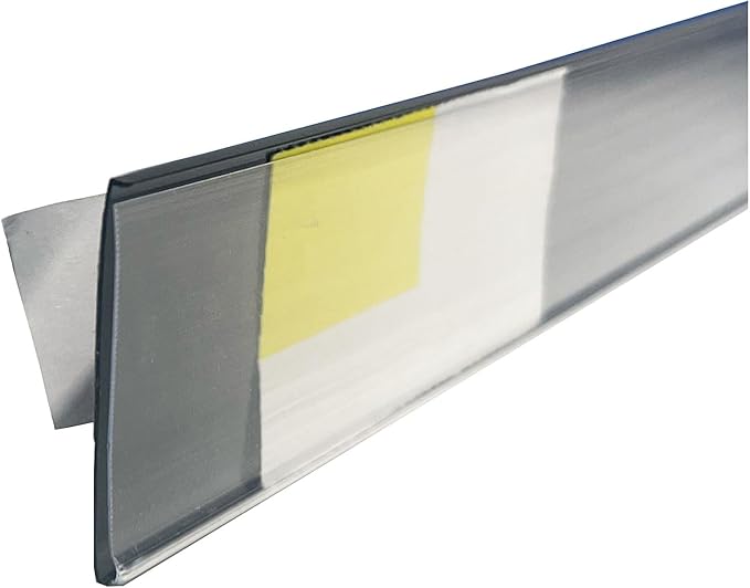 | Adhesive Back Price Tag Strip UPC Holder | 48" L | 50 Pack | Black