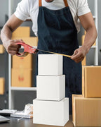 Assorted-Sizes-Shipping-Boxes-45-Pack: 5x5x5 & 6x6x6 & 8x6x6 Small-Shipping-Boxes-Mailers, White Corrugated-Cardboard-Boxes-for-Packing-Small-Business Mailing