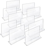 Azar Displays 142718 11-Inch Width by 7-Inch Height Top-Load Acrylic Sign Holder, 10-Pack