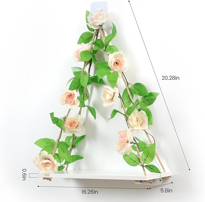 Floating Shelves for Wall,Plant Wall Decor,Hanging Shelf,Cottage Core Decor,Room Decor Aesthetic,Trinket Shelf,Hanging Shelves,Floating Shelves for No Drilling,Two-Piece Set