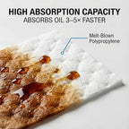 FlashDry Oil Absorbent Pads – High Absorbency of Oil-Based Liquids, Water-Repellent, Tear-Resistant, Premium Mats, Ideal for Garage, Driveway, Automotive, Marine Use, 17.5” x 13.5”, 300 Pads in Total