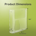 Acrylic Brochure Holder for Wall Mounting, Clear Display for 8.5" x 11" Flyers, Literature Holder for Magazines, Pamphlets, Menus, Includes Screws & Plastic Anchors – Pack of 20