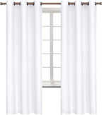 BGment Room Darkening Curtains 72 Inches Long - Grommet Thermal Insulated Drapes Window Treatment Curtains for Bedroom, 2 Panels, 42 x 72 Inch, Pure White