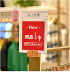 Wall Mount Acrylic Sign Holder with 3M Tape, Photo Menu Flyer Display Frames for Mall, Office, Home, Restaurant (Metal Horizontal A5 148×210mm/5.83×8.27inches)