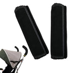 2 Pack 6.3 * 5.51inches Stroller Armrest Handle Cover,Pushchair Handlebar Cover,Universal Protective Grip Bumper Bar Covers Replacement Removable Toddler Pram Bumper Dust Proof Handle Gloves(Black)
