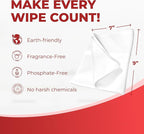 HandyClean Rinse-Free Food Contact Sanitizing Wipes Canister, Multi Surface Cleaning Wipes Cleaning Supplies for Kitchen and Professional Setting 6-Pack (120 Wipes Each)