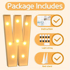 Marquee Letters 3 Feet Tall Large Light Up Letters W Happy Birthday Decorations Wedding Engagement Party Decor Yellow Light Birthday Decorations Balloon Arch Kit Foam Sign W