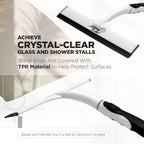 Fuller Brush Easy Grip Handheld Squeegee - for Shower Walls, Doors, Tub Surfaces, Windows, Mirrors & Vehicle Windshields - ThermoPlastic Rubber Blade - Comfort Grip Handle with Built-in Finger Groove