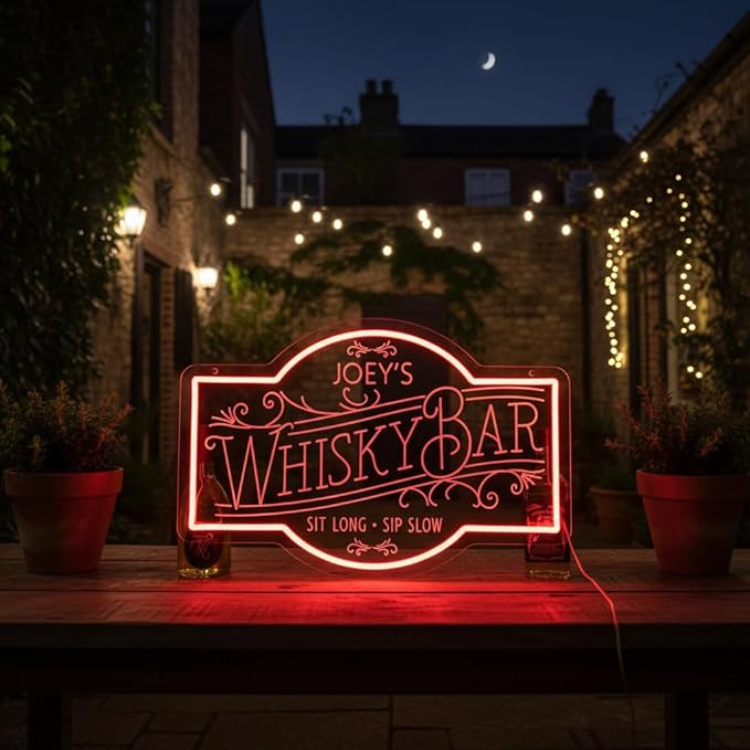 Custom Bar Neon Sign, Handmade Persoanlized 3D Bar Led Light Sign for Wall Decor, Light up Sign for Man Cave Club Pub Shop Cafe Party Backard Patio, Best Gift for Dad Men