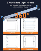 DUCLUS Light Box Photography, 32×32inch Professional Photo Studio Booth Photobox, Portable 210 LED Lightbox Shooting Tent Folding with 6 Colors Backdrops for Large Product or Jewelry Photography…
