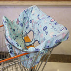 Portable Shopping Cart Cover with Infant Chair Seat Cushion, Machine Washable, Multipurpose Storage Bag for Unisex Babies
