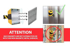 Crowd Control Warehouse - CCW Series WMB-230 Magnetic Wall Mount Retractable Belt Barrier - 30 Foot, Black and Yellow Safety Belt with Yellow ABS Case