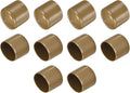 uxcell 10pcs Rubber End Caps 35mm(1 3/8") ID Vinyl Round End Cap Cover Screw Thread Protectors Light Brown