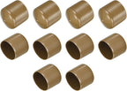 uxcell 10pcs Rubber End Caps 35mm(1 3/8") ID Vinyl Round End Cap Cover Screw Thread Protectors Light Brown