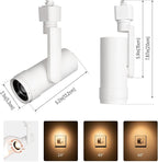 mirrea H Type LED Track Lighting Heads, Track Light Head with 24° to 60° Adjustable Beam Angle, 13.5W 90 CRI 3000K Warm White Painted, White Pack of 12