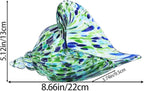 Hand-Blown Glass Conch Sculpture, Green sea Glass Art Shell Statue, Coastal-Themed Room Decor, Table Centerpiece and Cabinet-top Ornament, Creative sea Glass Conch Decoration and Display Piece.