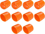 uxcell 10pcs Rubber End Caps 30mm(1 3/16") ID Vinyl Round End Cap Cover Screw Thread Protectors,Orange