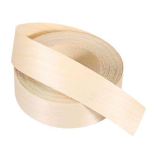 PATIKIL Birch Edge Banding, 1-1/2 Inch x 25 ft Wood Veneer Tape Pre-glued Flexible Plywood Edge Banding with Hot Melt Adhesive for Furniture Restoration