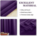 PONY DANCE Kitchen Blackout Curtains - Home Decoration Light Block Curtain Drapes Window Coverings Short Drapes with Rod Pocket for Bedroom, 42-inch by 45-inch, Royal Purple, 2 Panels