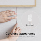 mooas Wooden Frame LED Silent Wall Clock with Remote, Backlit Nightlight, Modern Digital LED Wall Clock Display Sunrise Alarm Melody 5 Brightness for Bedroom Living Room (Wooden Frame Light Brown)