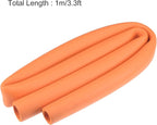 uxcell Foam Tubing for Handle Grip Support, 22mm ID 32mm OD 1m Length Orange