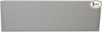 OmniWall Modular Metal Pegboard System, 16x48 inches, Steel Construction, Wall-Mounted Tool Storage (Silver, Horizontal)