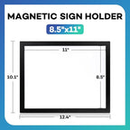YixangDD 30 Pack Magnetic Sign Holder 8.5 x 11, Self-Adhesive Magnetic Wall Mount Sign Holder, Magnetic Document Holder for Wall Window Office Poster Store