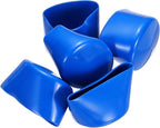uxcell 5pcs Rubber End Caps 65mm(2.6 Inch) ID Vinyl PVC Round Tube Bolt Cap Cover Screw Thread Protectors Blue