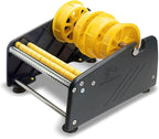 MDJ by Excell Manual Label Sticker Dispenser with 4 Suction Cups Base for Tabletop, Adjustable holder for multiple rolls for Office, Home, School, Warehouse, Easy Peel Off, Fits up to 6.5" Wide Labels