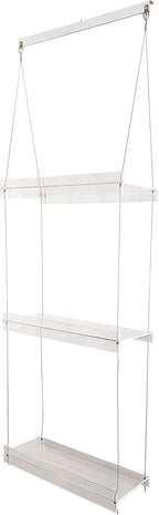 Hanging Acrylic Shelves for Windows (16" Wide, 3 Shelves - 46" Tall)