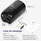 AIKE Wall Mount Automatic Soap Dispenser for Liquid Soap Battery Operated Black, Model AK1216