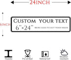 Custom Sign, custom street sign，Aluminum Weatherproof Metal Sign Multiple Sizes, Reflective double-sided, Business, Workplace, office, Home, Delivery Signs(6 * 24 Inch)