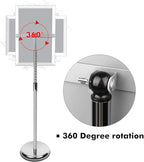 YIYO Adjustable Pedestal Poster Sign Stand,8.5 x 11 Advertising Business Menu Sign Holder for Floor Standing with Aluminum Snap-Open Reusable Frame,Black (8.5 x 11)