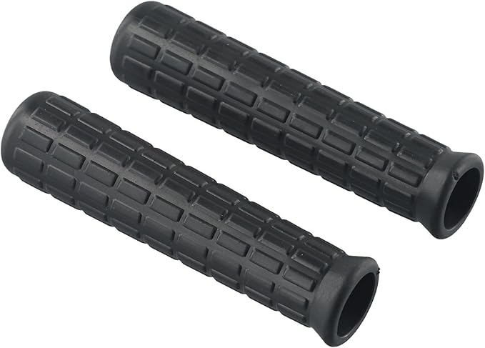 2Pcs Wheelbarrow Rubber Handles Replacement, Anti-slip Handle Grip Covers Weatherproof Handles Non-Slip Round Tubes for Garden Carts(114x20mm Black)