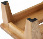 CONSDAN Oak Step Stool for Bed, Wooden Stool for Adults & Seniors - 6.5" High, Non-Slip Mat, No Assembly Needed, Solid Wood, Natural Color