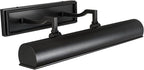 18in Black Picture Lights Hardwired, 3 Light Modern Bronze Picture Light for Wall, Rotatable Art Light Over Picture Frame for Living Room, Bookcase, Artwork, Poster (Includes Bulbs)