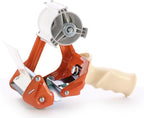 Heavy Duty Metal Frame Orange Packing Tape Dispenser 3 Inch Core with Special Ergonomic Handle, Tape Gun for Packing Boxes with Premium Tempered Steel Blade - for 3 inch Wide Roll